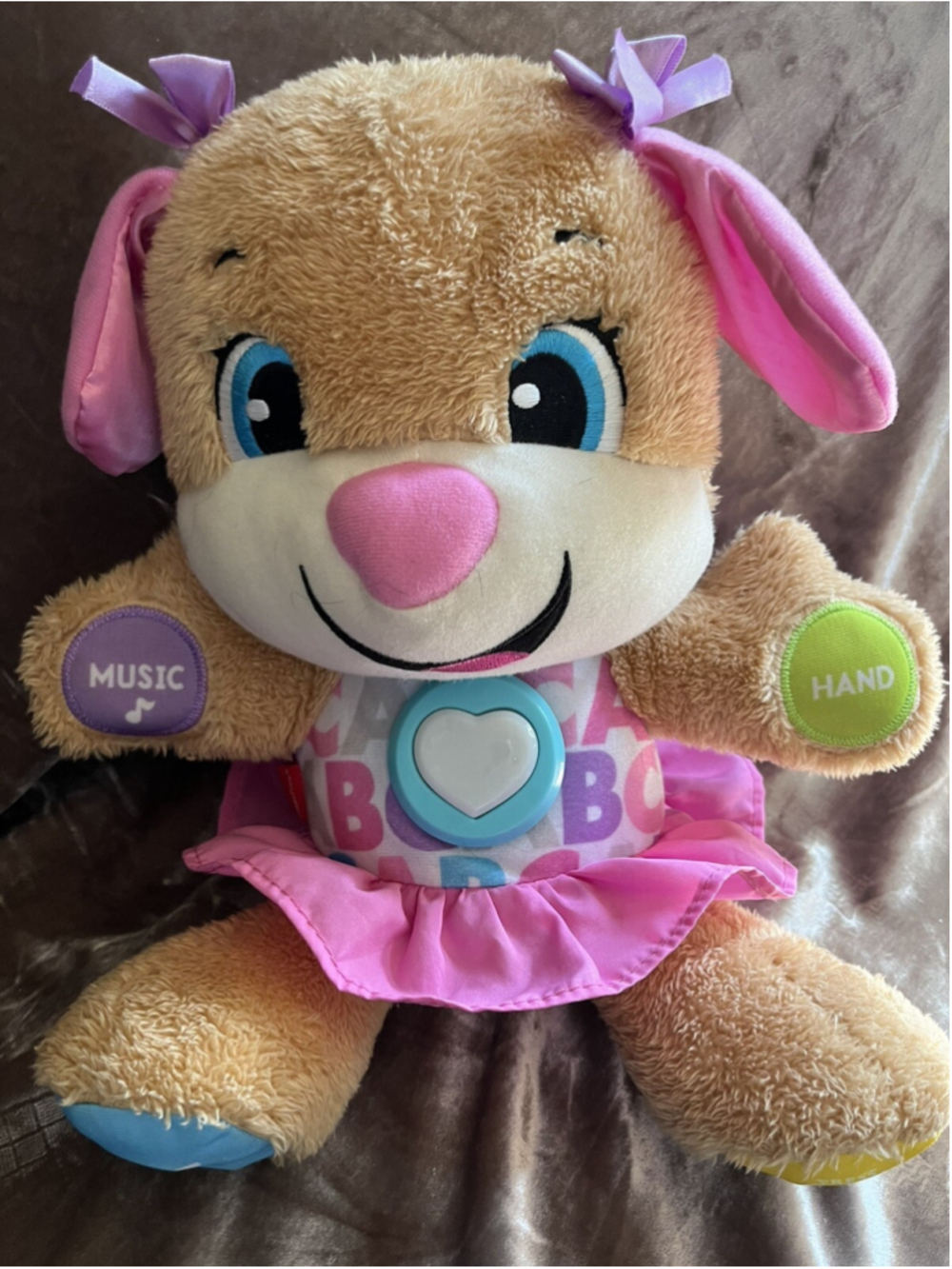 Fisher Price Laugh & Learn Smart Stages Puppy Sis Talking 13" Plush Toy--Works